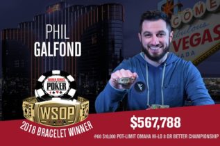 WSOP – Terzo braccialetto per Phil Galfond grazie al PLO Championship! Pescatori passa nello Stud Hi-Lo