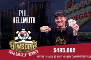 WSOP – Phil Hellmuth batte Wolansky in rimonta nel NL Hold’em e vince il 15° braccialetto!