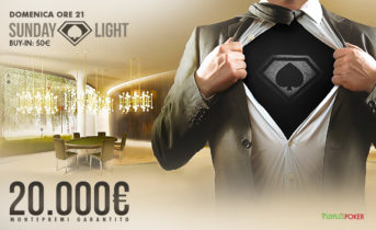 Questa domenica su People’s Poker il Super Sunday diventa ‘Light’: 50€ di buy-in e montepremi garantito di 20.000€!!!