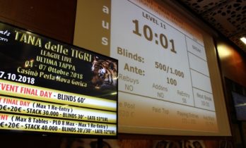 Tana delle Tigri – 352 entries al Day 1 di Nova Gorica! Carlo Palazzi comanda nel count