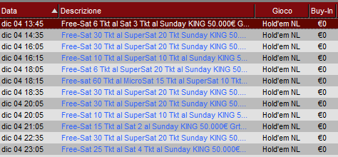 free sat sunday king 50k