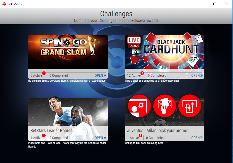 sfide spin go grand slam pokerstars