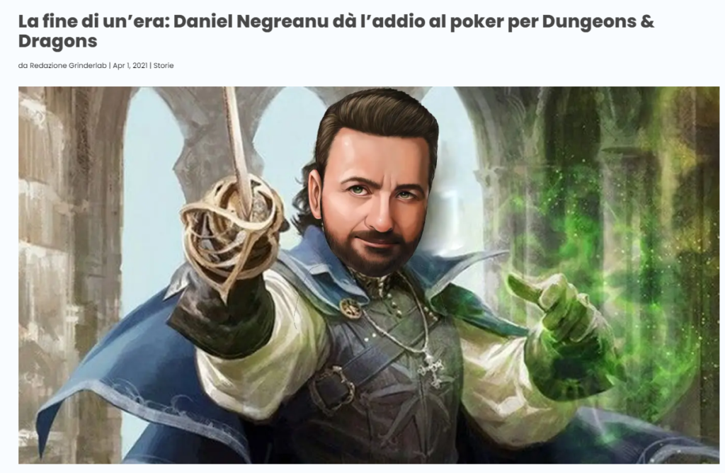 pesce d'aprile poker daniel negreanu dungeons and dragons