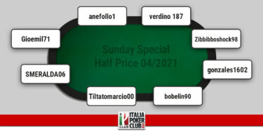 I grafici e le statistiche dei finalisti del Sunday Special Half Price aprile 2021