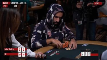 Come ha pensato Joao Vieira nella mano della eliminazione al 10k 6-max WSOP contro Vojtech Ruzicka