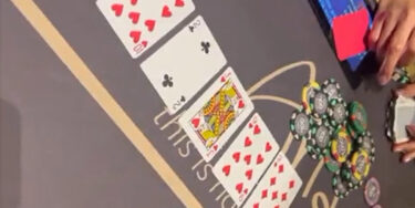 Incredibile al casinò Aria, perde con scala colore senza bad beat jackpot!