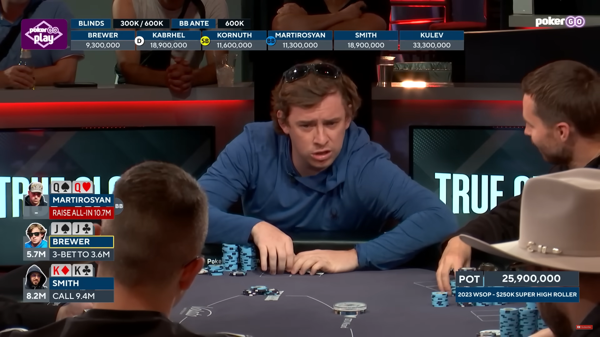 Il fold che ha permesso a Chris Brewer di vincere il 250k High Roller