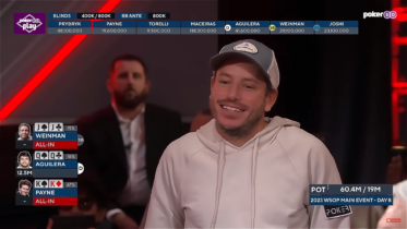 Lo scoppione 14 left che ha mantenuto in vita Daniel Weinman al Main Event WSOP