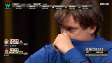 Foldare top pair top kicker al turn con la nonchalance di Chris Brewer