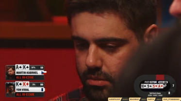 Che tranvata Johan Guilbert, con KK perde su due board in all-in preflop contro AK di Kabrhel!