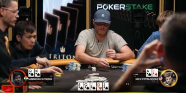 Trova il full river e folda: Petrangelo vs Suvarna 14 left al Main Event Triton SHRS