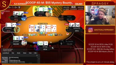 “Qui non è permesso foldare 7-3o!” ‘Spraggy’ e un pazzo all-in a sei per le taglie misteriose